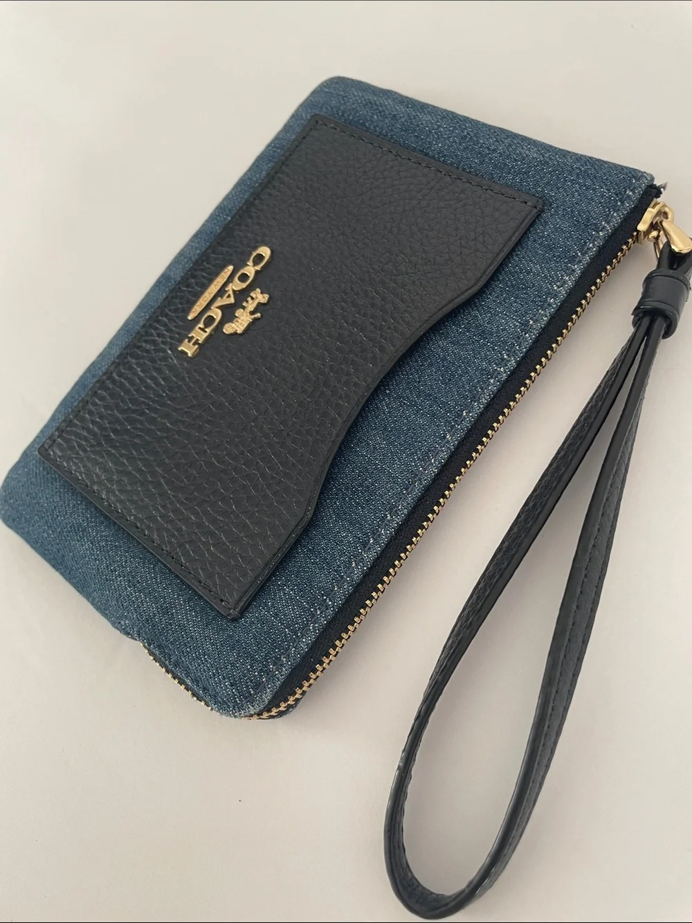 Coach Denim Wristlet - Picture 6 of 9